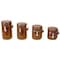 Home Basics 4 Piece Ceramic Canisters  Clamp Top Lid and Wooden Spoons, Brown CS51198 - alternate 1